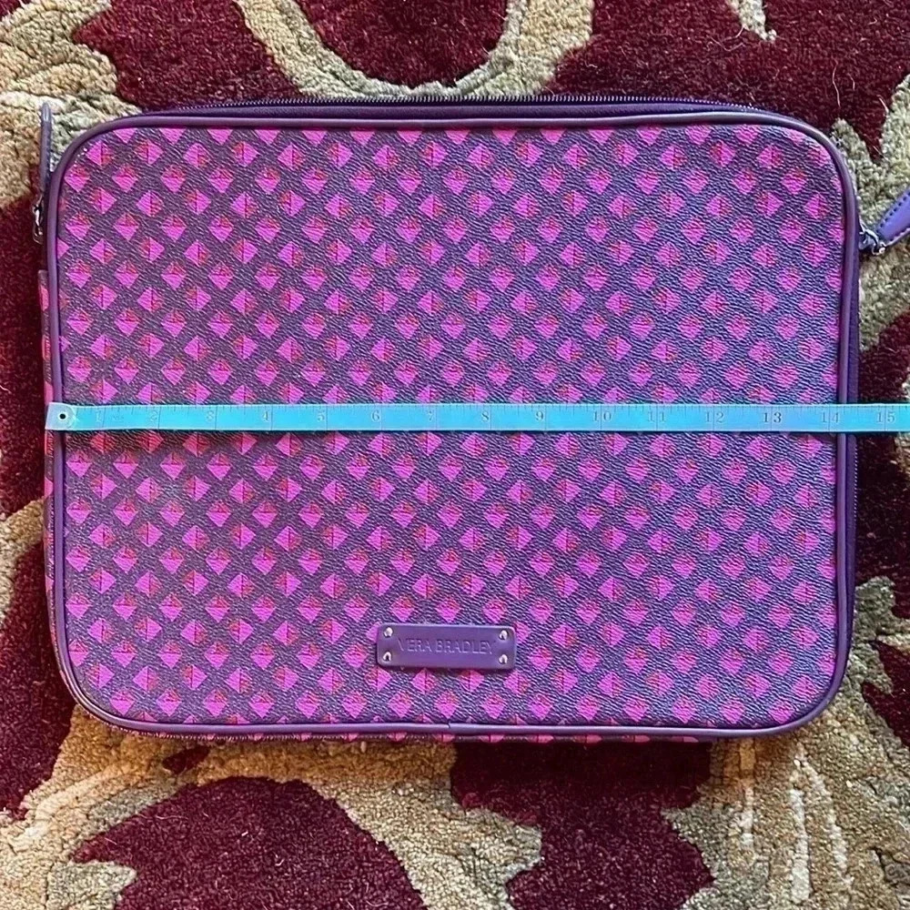 Vera Bradley Plum Studs iPad Sleeve Case Portfolio 2 Zip Closure - Picture 8 of 10